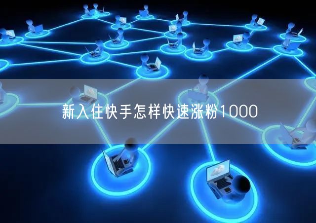 新入住快手怎样快速涨粉1000