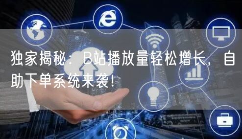 独家揭秘：B站播放量轻松增长，自助下单系