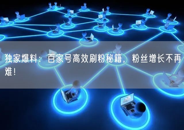 独家爆料：百家号高效刷粉秘籍，粉丝增长不
