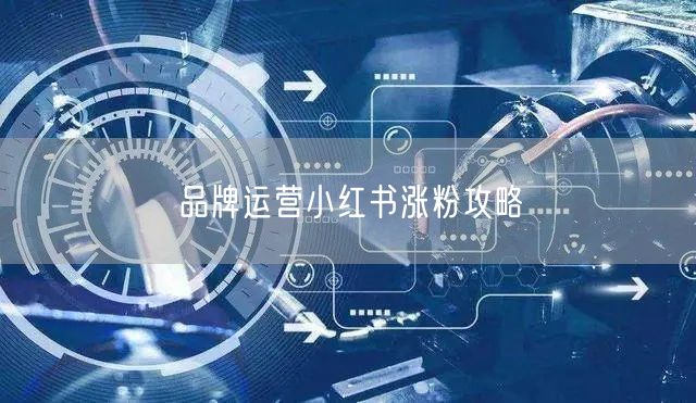 品牌运营小红书涨粉攻略