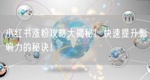 小红书涨粉攻略大揭秘！快速提升影响力的秘