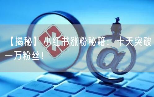 【揭秘】小红书涨粉秘籍：十天突破一万粉丝