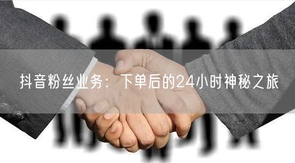 抖音粉丝业务：下单后的24小时神秘之旅