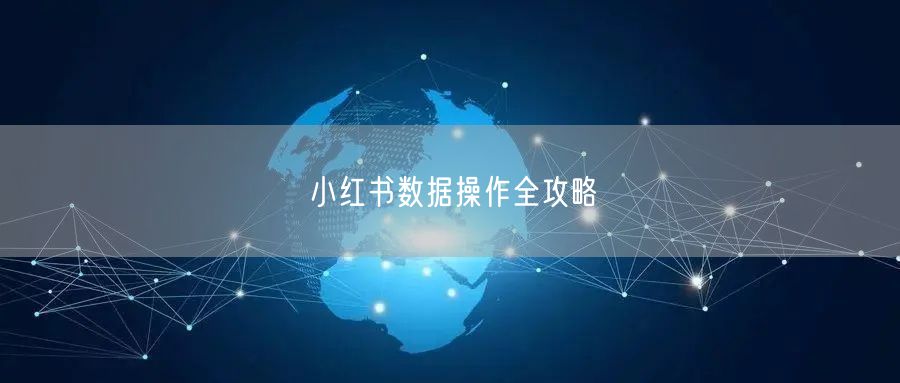 小红书数据操作全攻略