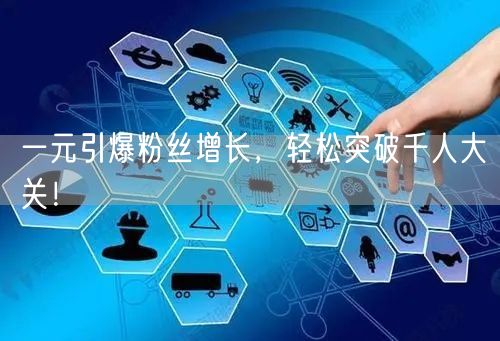 一元引爆粉丝增长，轻松突破千人大关！