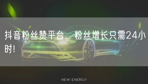 抖音粉丝赞平台，粉丝增长只需24小时!