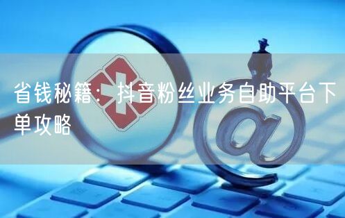 省钱秘籍：抖音粉丝业务自助平台下单攻略