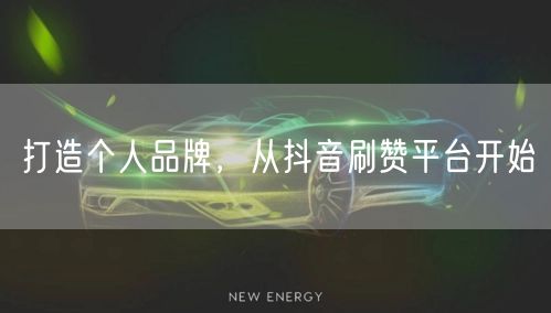 打造个人品牌，从抖音刷赞平台开始