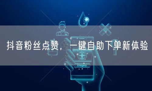 抖音粉丝点赞，一键自助下单新体验