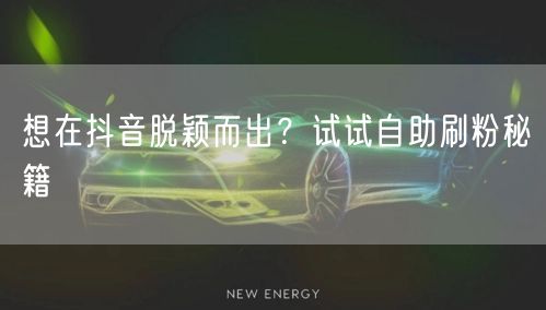 想在抖音脱颖而出？试试自助刷粉秘籍