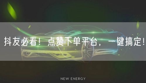 抖友必看！点赞下单平台，一键搞定！