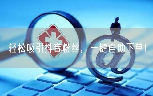 轻松吸引抖音粉丝，一键自助下单！