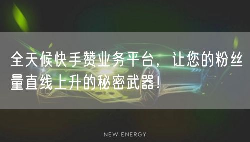 全天候快手赞业务平台，让您的粉丝量直线上升的秘密武器！