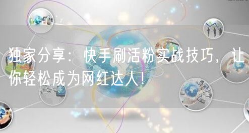 独家分享：快手刷活粉实战技巧，让你轻松成